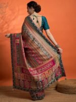 Woven Viscose Saree with Unstitched Blouse - Image 2